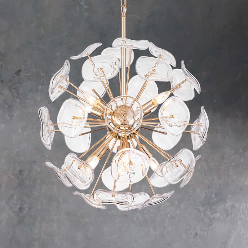 Arvill 8-Lights Modern Sputnik Firework Starburst Sphere Chandelier with Glass Sheet
