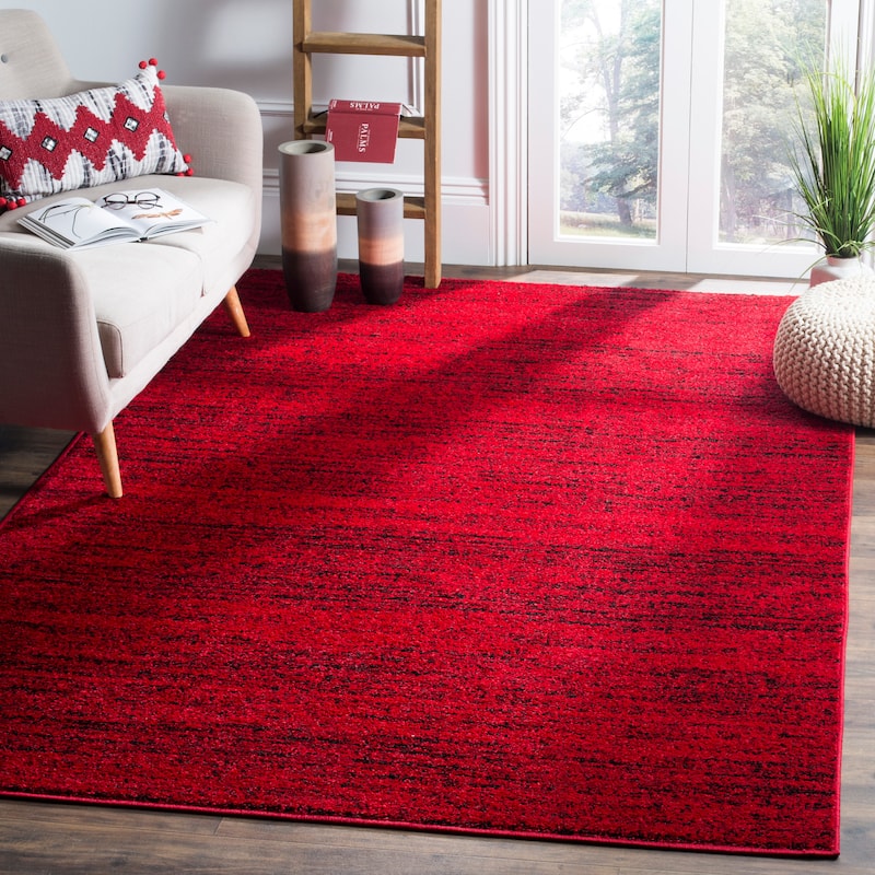 SAFAVIEH Adirondack Bihter Vintage Abstract Rug - 10' Square - Red/Black