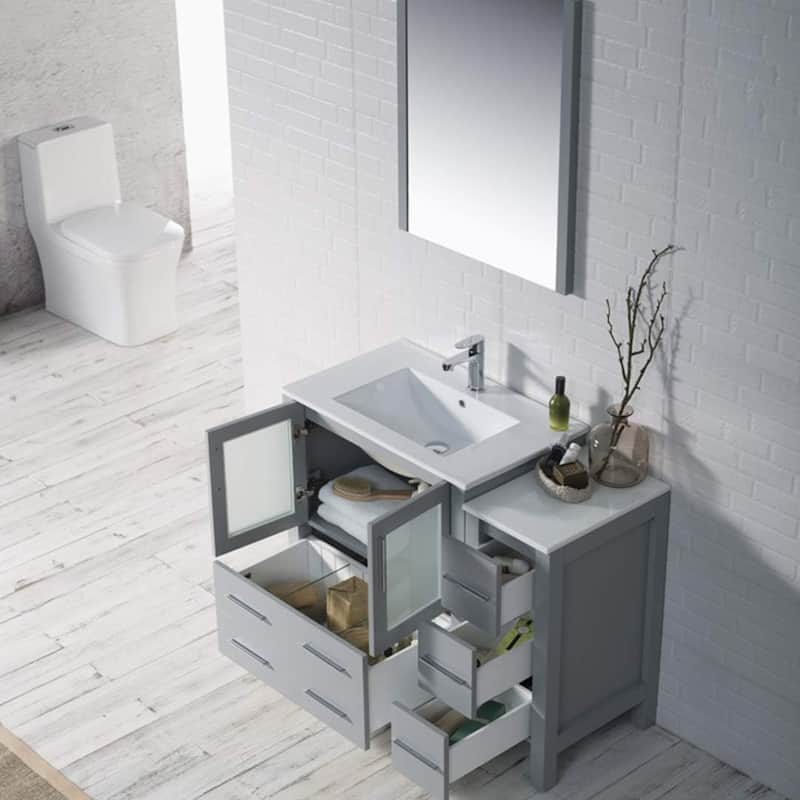 Blossom Sydney 42 Inch Solid Wood Bathroom Vanity with Sink & Cabinet