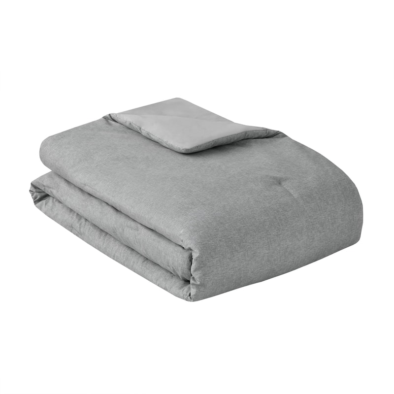 Chelsea Square Reese Chambray Print Microfiber Comforter Set with Bed Sheets