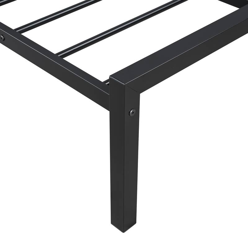 Twin Size Metal Platform Bed with Two Drawers & House Headboard