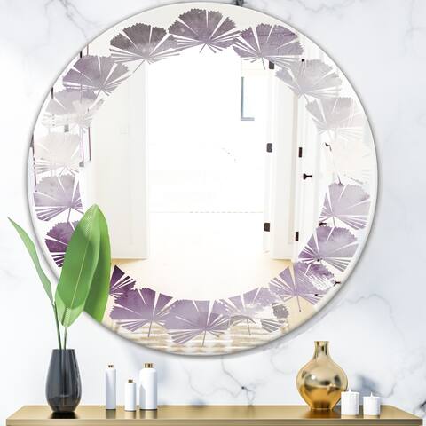 Porch & Den 'Midnight At The Lake II Amethyst and Grey' Printed Wall Mirror