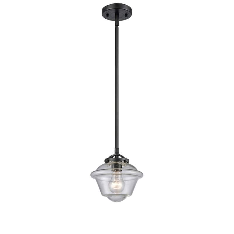 Innovations Lighting Small Oxford 8" Wide Mini Pendant - Oil Rubbed Bronze / Seedy