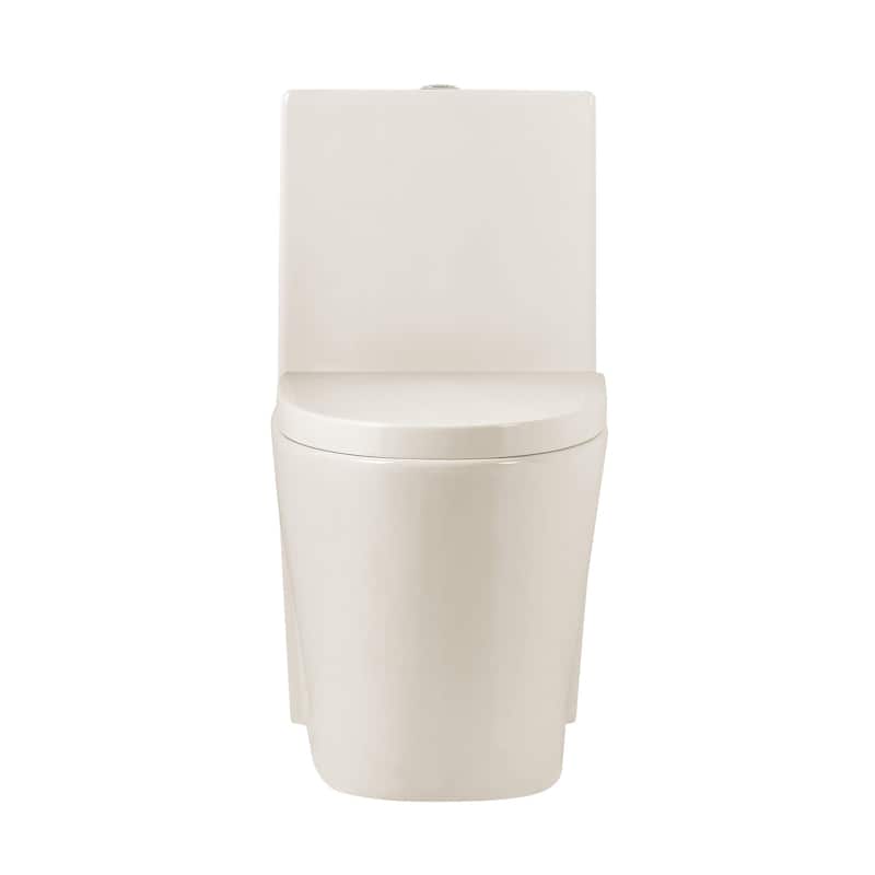 Fine Fixtures Dual-Flush Elongated One-Piece Toilet with High Efficiency Flush