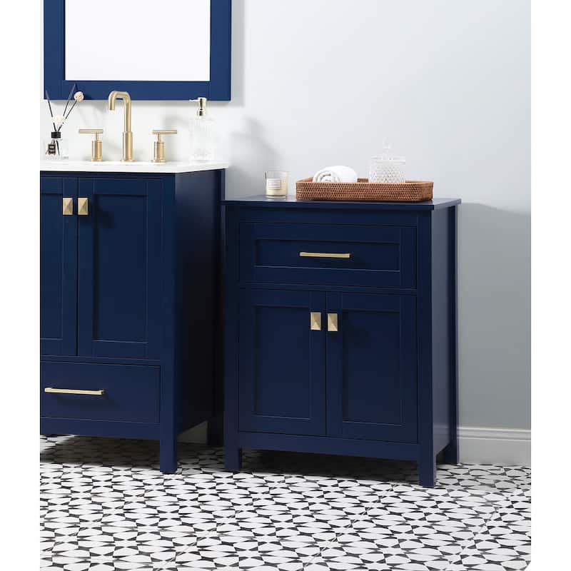 Indigo Home 24 Inch Bathroom Storage Freestanding Cabinet