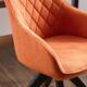 Art Leon Classical Swivel Office Accent Chair with Wood Legs
