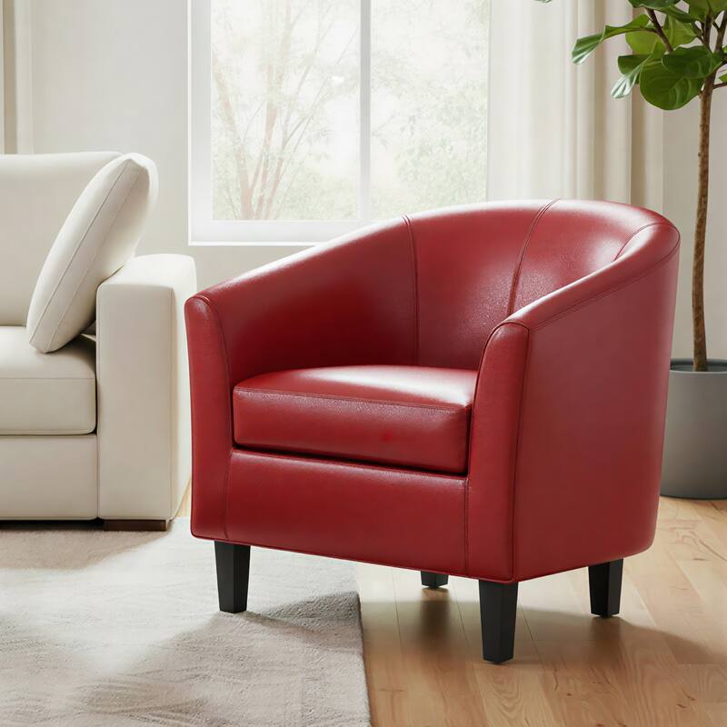 WYNDENHALL Parker 30-in. Wide Tub Chair - 30 inch Wide - Red