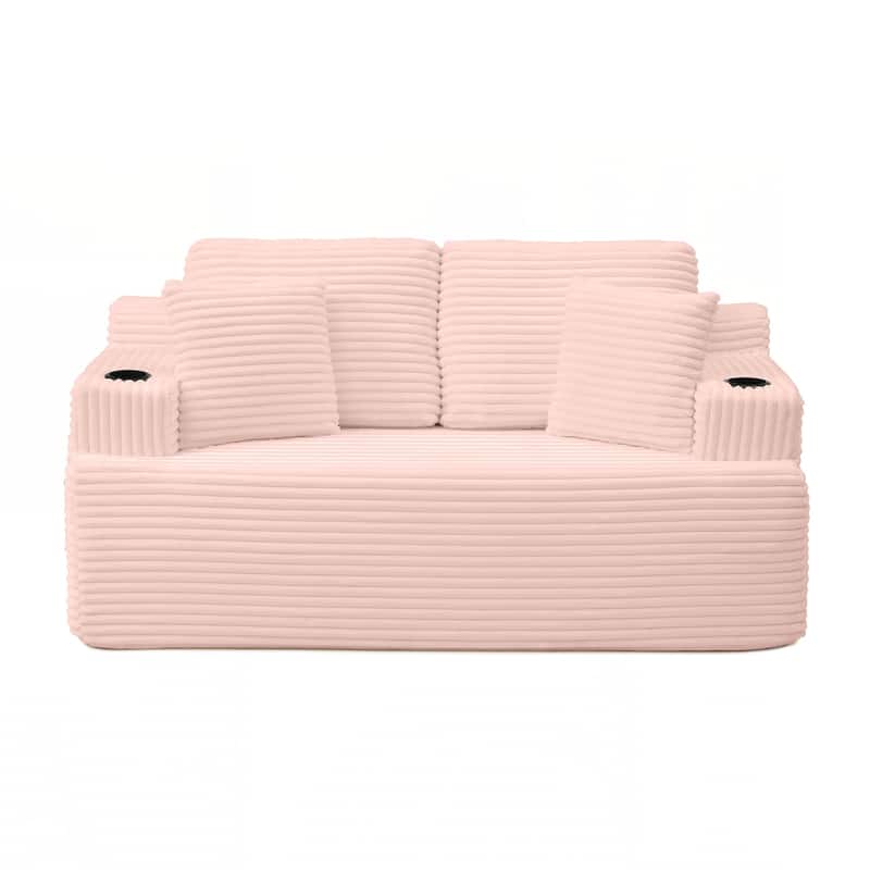 66.5''Boneless Sofa Couch with 2 Pillows Extra