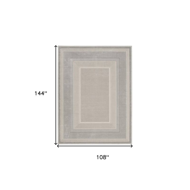 Power Loomed Geometric Modern Non Skid Stain Resistant Area Rug - 144' X '108' X '0.39
