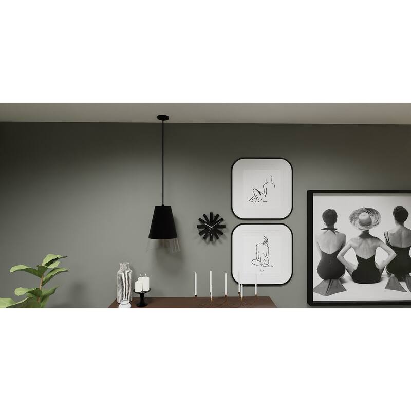 Peregrine 1-Light Brushed Black Pendant Light