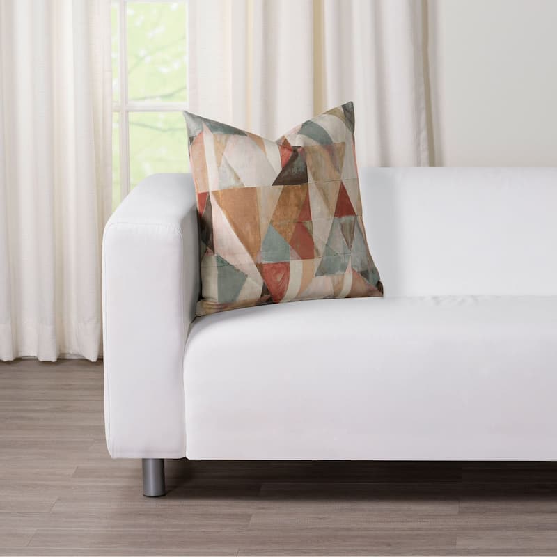 Siscovers Refraction Geometric Print Throw Pillow - 30 x 30 - Fire