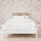 preview thumbnail 2 of 4, Sunset Living Furniture Scandinavian Queen-Size Bed with Slatted Headboard