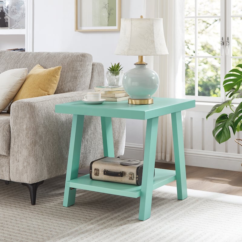 The Gray Barn Cedar Ridge Contemporary Replicated Wood Shelf End Table