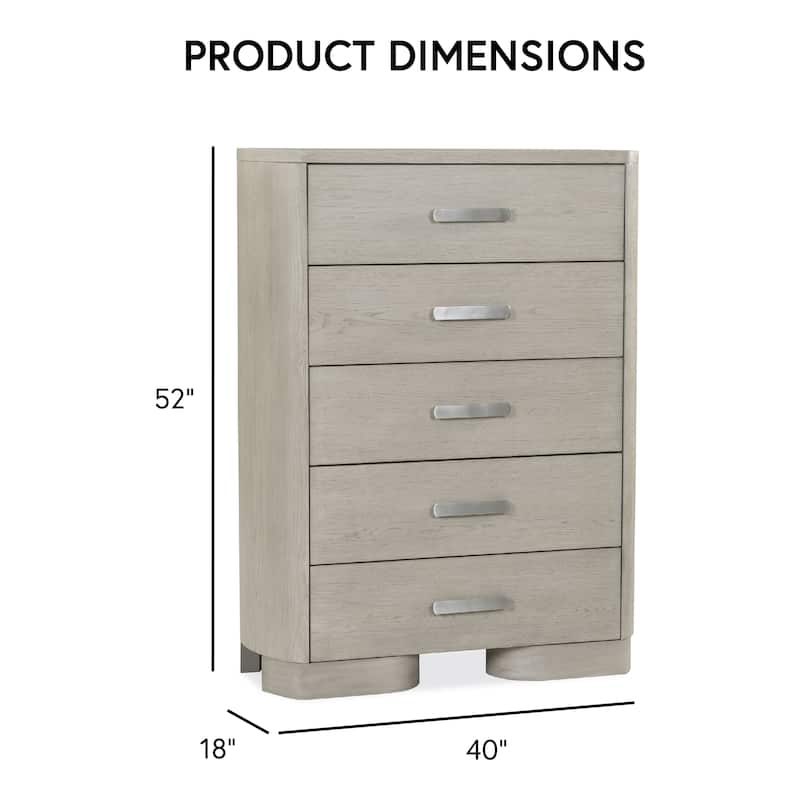 Furniture of America Weegin Modern 3-Piece White Oak Wood Panel Bed and 2-Nightstand Bedroom Set