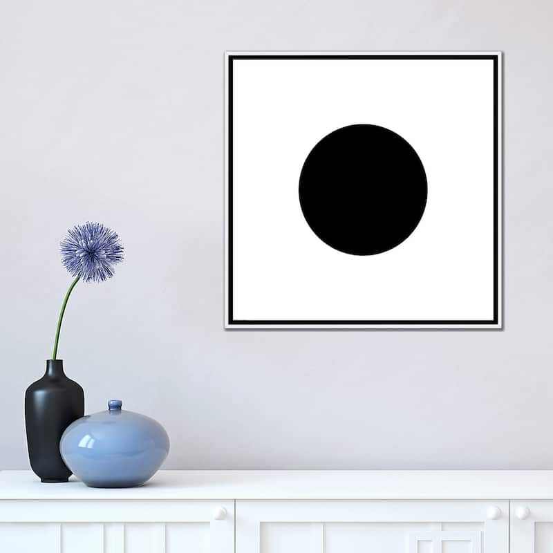 iCanvas "Black Circle" by Art Mirano Framed Canvas Print