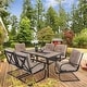 preview thumbnail 9 of 15, PHI VILLA Spring Motion 7-piece Patio Dining Set
