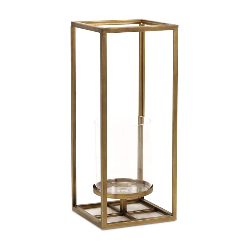 Pembertale Tall Square Gold Metal Lantern