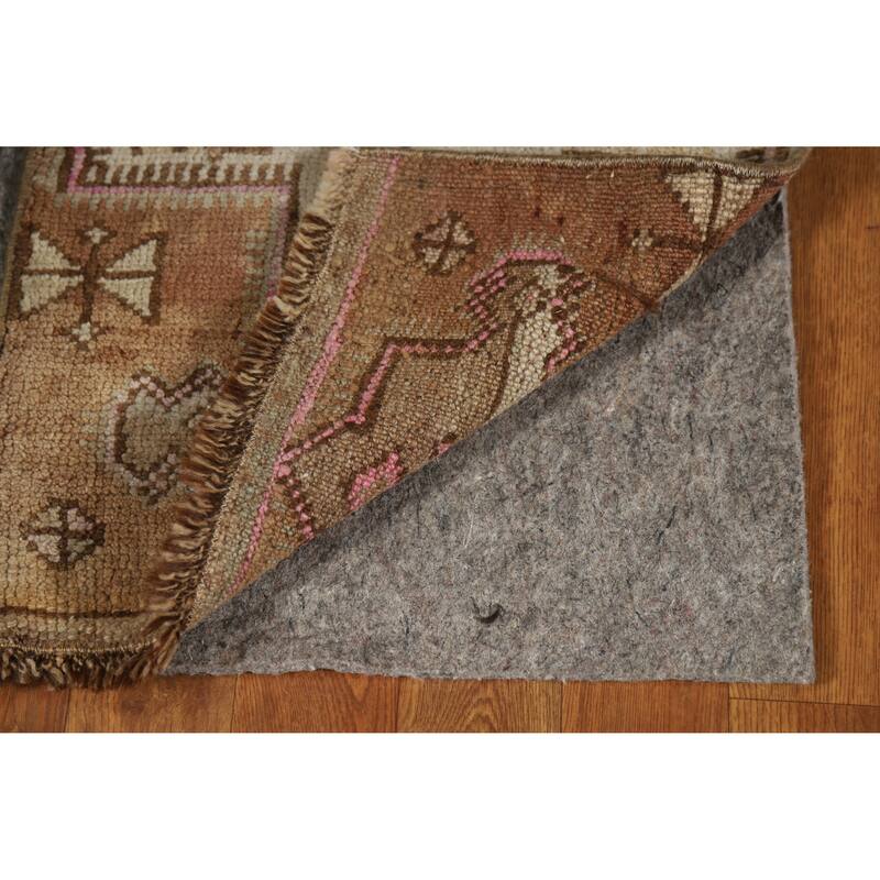 Tribal Anatolian Oriental Foyer Rug Handmade Geometric Wool Carpet - 1'6" x 3'1" - 1'6" x 3'1" - Ivory/Beige