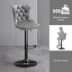 preview thumbnail 2 of 10, Velvet Adjustable Swivel Counter Height Barstools Set of 2