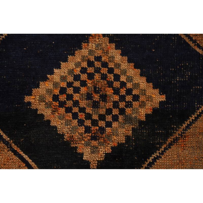 Geometric Lori Persian Antique Area Rug Handmade Wool Carpet - 4'3"x 7'0"