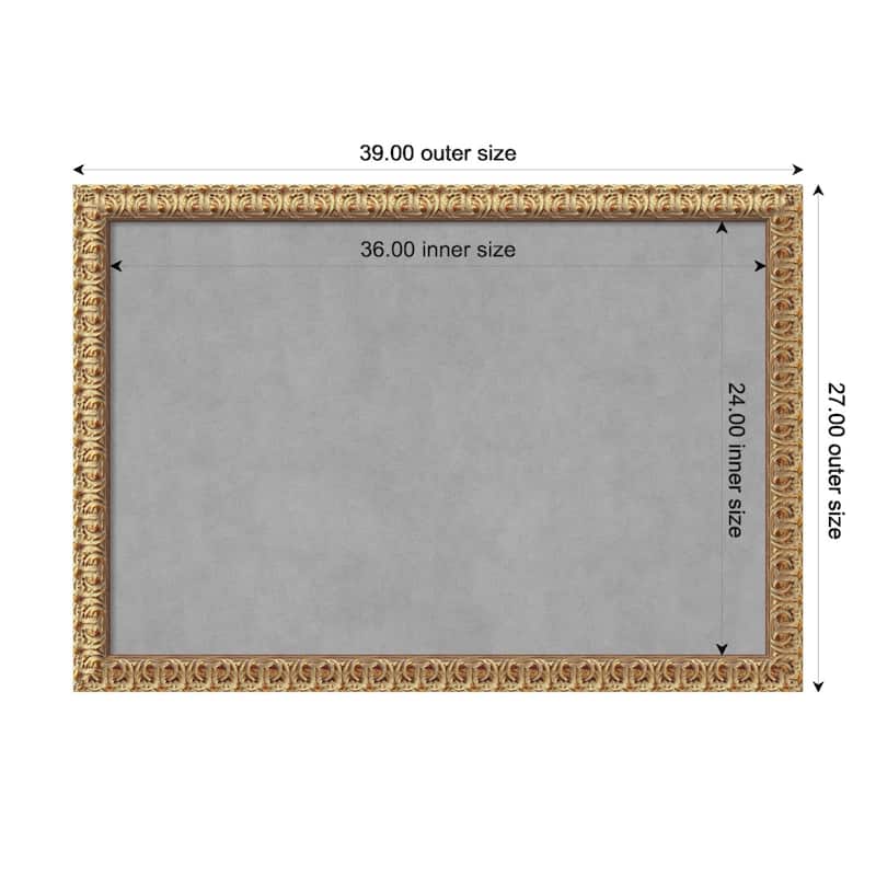 Amanti Art Florentine Gold Framed Magnetic Board - Board Size 36x24