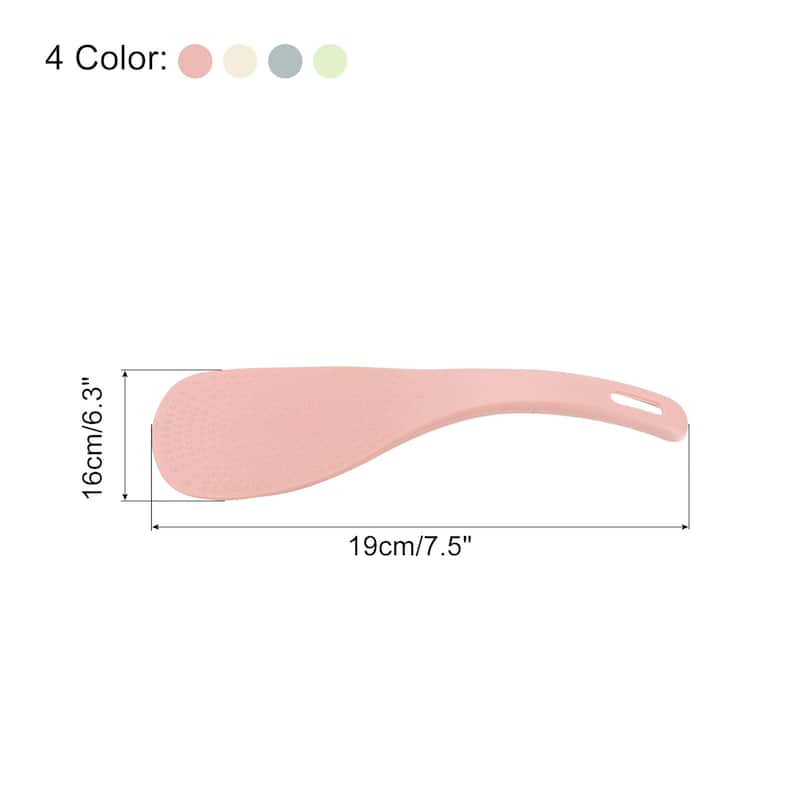 4pcs Plastic Rice Paddle Non-Stick Rice Spoon Stand-up Rice Spatula Multicolor - Green Blue Pink Beige