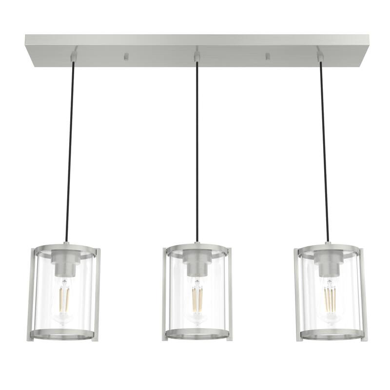 Hunter Astwood 3-Light Linear Cluster, Kitchen Island, Dining Room - Transitional, Contemporary, Modern Farmhouse