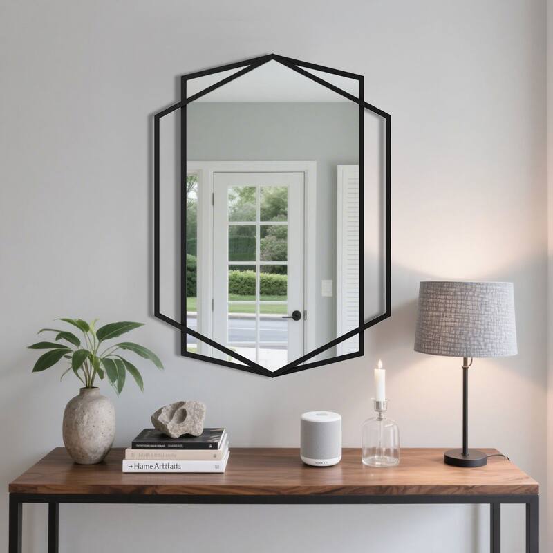 Iron Art Personalized Polygon, Versatile Hanging Mirror