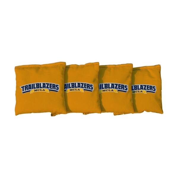 slide 2 of 3, Massachusetts College of Liberal Arts Trailblazers Gold Cornhole Bags All-Weather Resin Filled