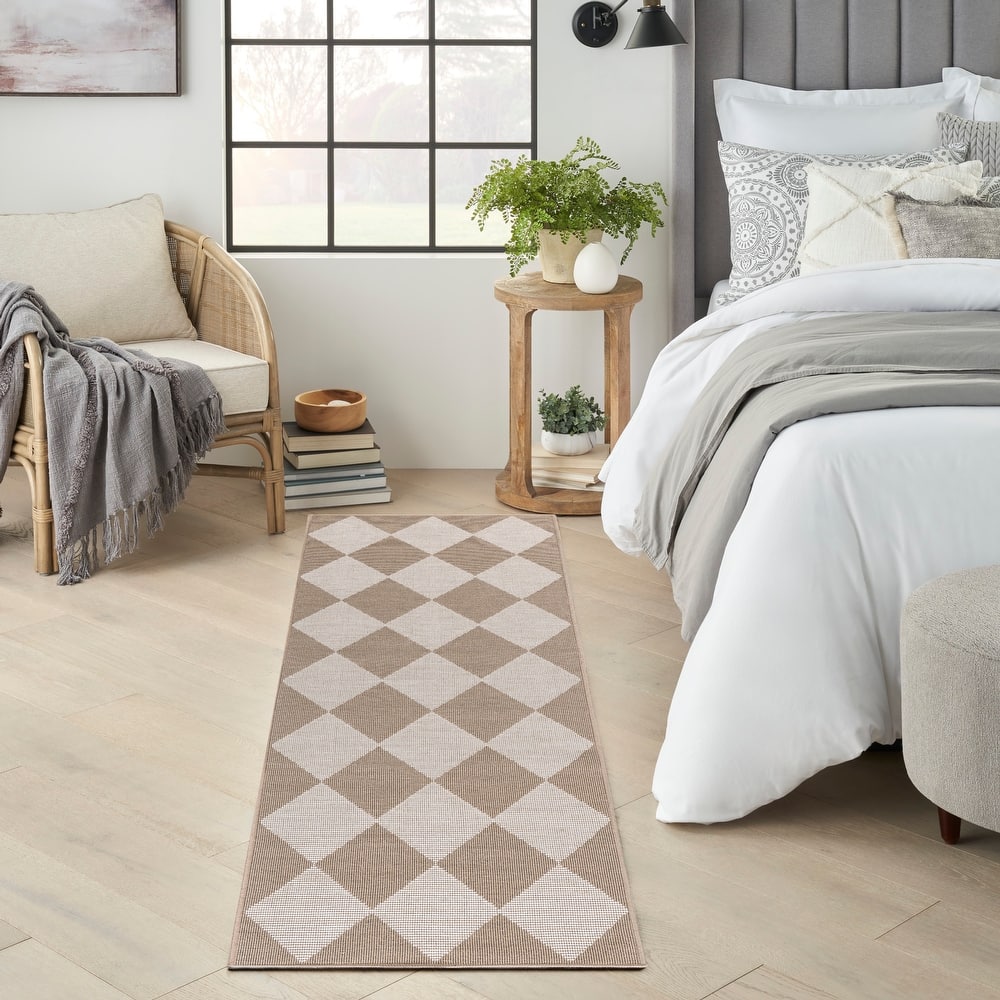 Nourison Washable Modern Jute Indoor Geometric Area Rug