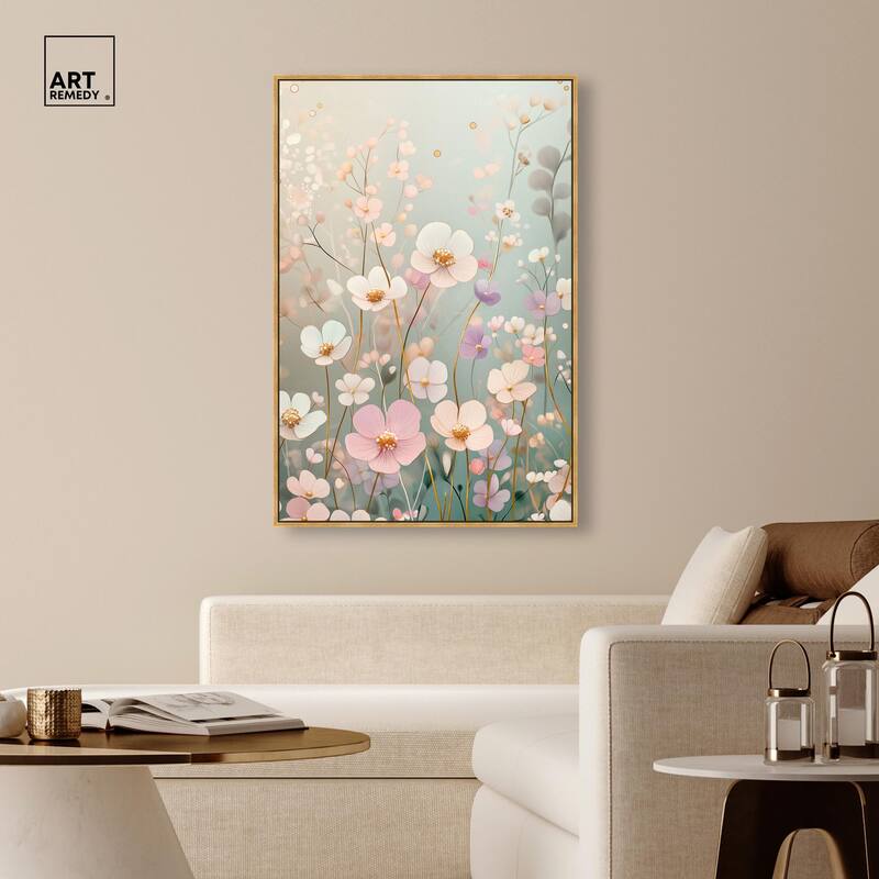 Tiny Blooms I Canvas by Art Remedy
