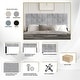 preview thumbnail 21 of 20, CraftPorch Square Stitching Velvet Upholstered Headboard