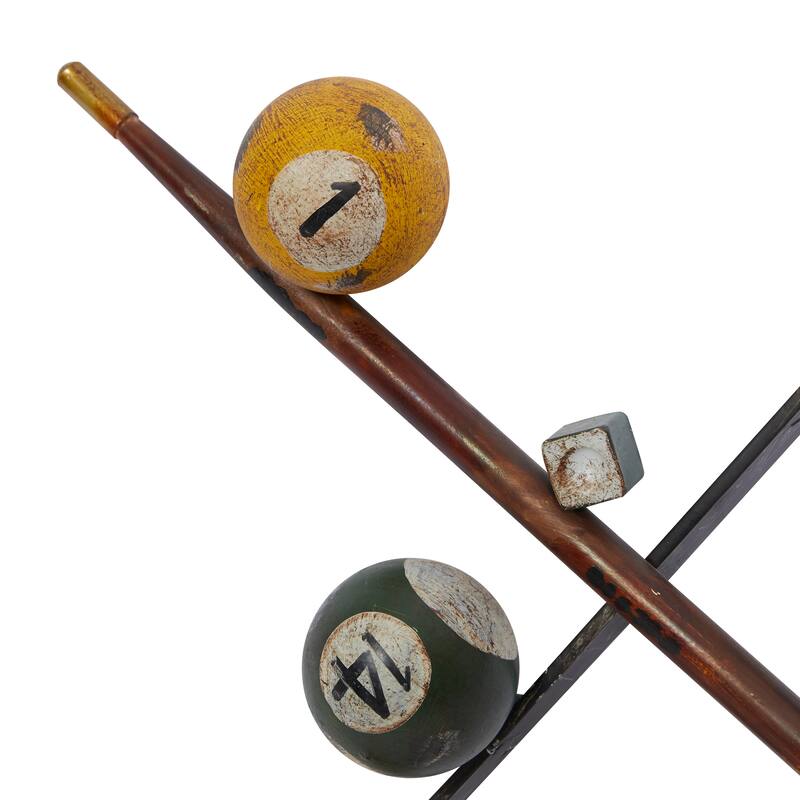 Metal Games Pool Wall Decor - Multi Colored - Roche River Decor