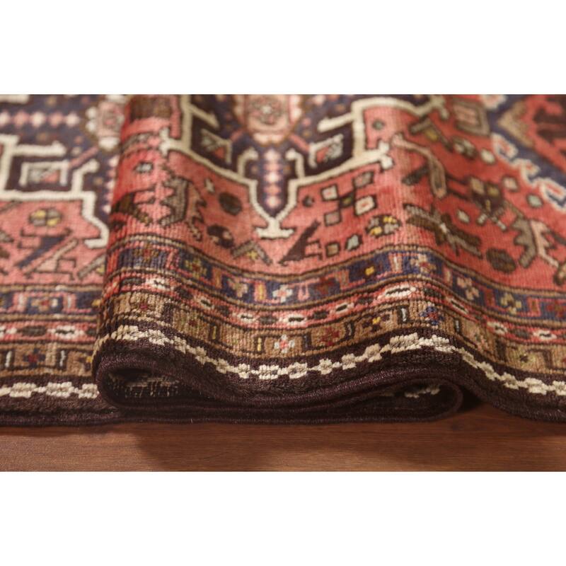 Tribal / Geometric Gharajeh Persian Runner Rug Handmade Wool Carpet - 2'5" x 9'6"