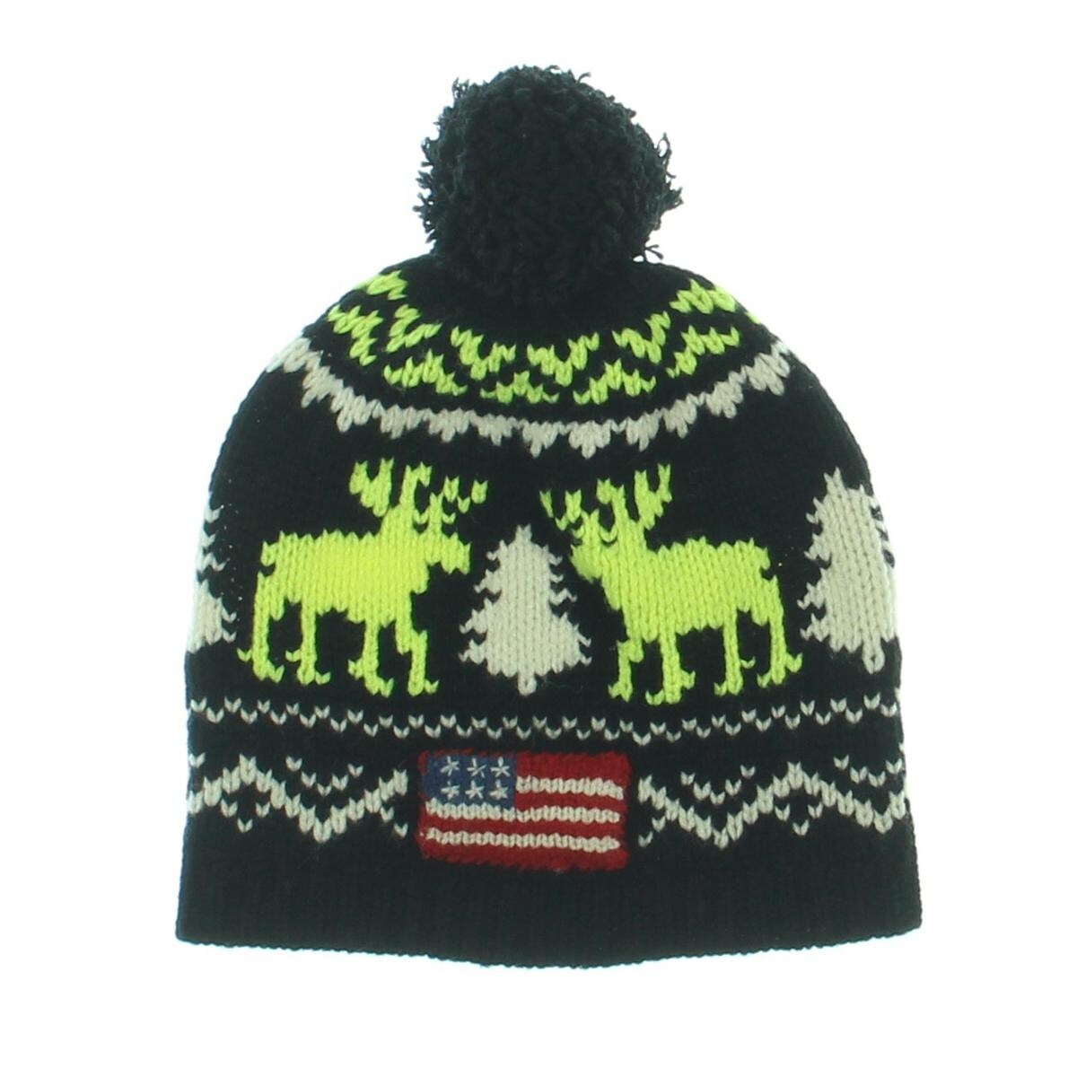 Shop Polo Ralph Lauren Mens Winter Hat Wool Reindeer O S