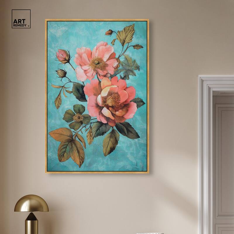 Floral Azure Ascent I Canvas by Art Remedy