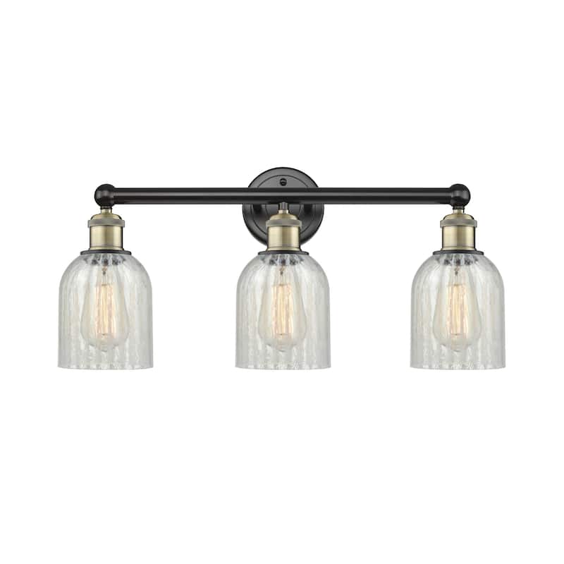 Innovations Lighting 616-3W-12-23 Caledonia Vanity Caledonia 3 Light - Black Antique Brass / Mouchette