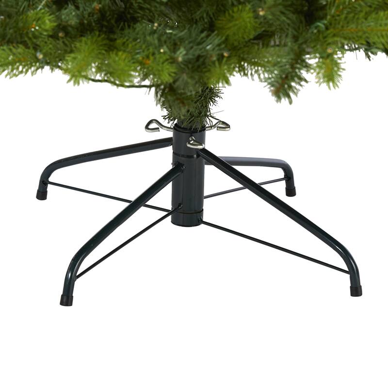 7ft Artificial Christmas Tree with Lights - Spruce Look Holiday Decor, Indoor Xmas Tree, Full & Natural Appearance - Green - 84
