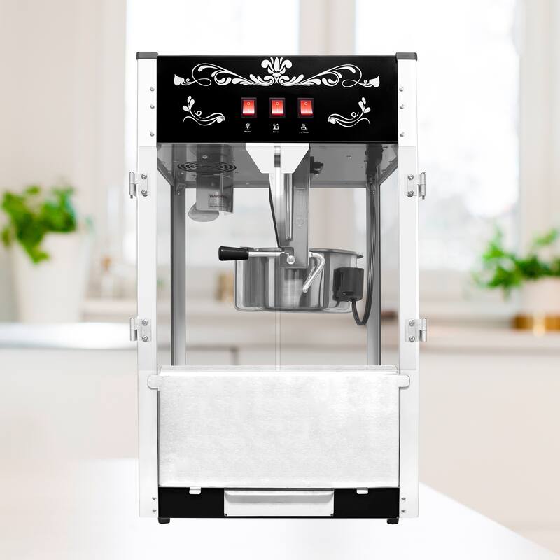 Popcorn Machine with 16 Ounce Kettle, Countertop Popcorn Maker Commercial Popcorn Machine w/Stainless Steel Scoop