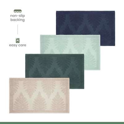 Martex Restore Fern Ogee 100% Reversible Bath Rug