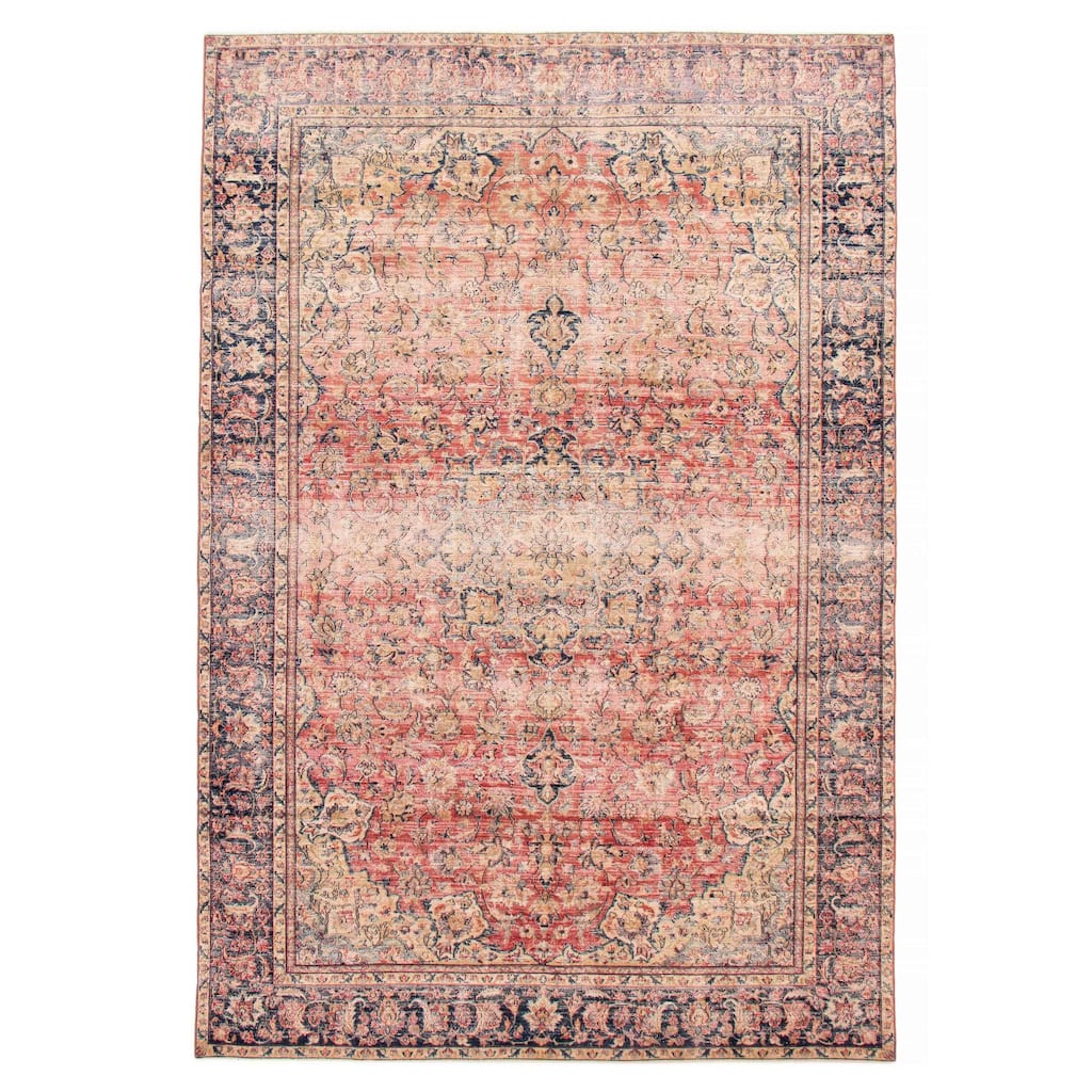 ECARPETGALLERY Hand-knotted Antalya Vintage Dark Coral Wool Rug - 8'0 x 12'0