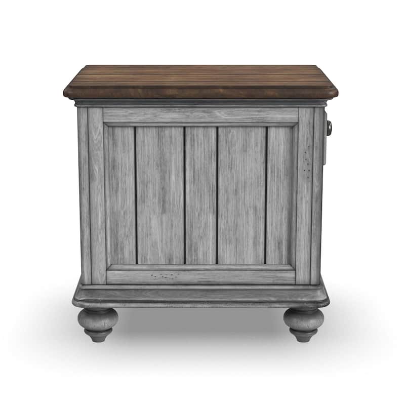 Plymouth Brown Wood Chairside Table by Flexsteel - 16" x 23" x 23"