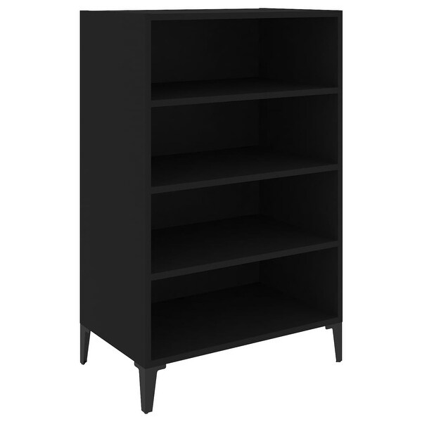 vidaXL Sideboard Black 22.4"x14"x35.4" Chipboard. Opens flyout.