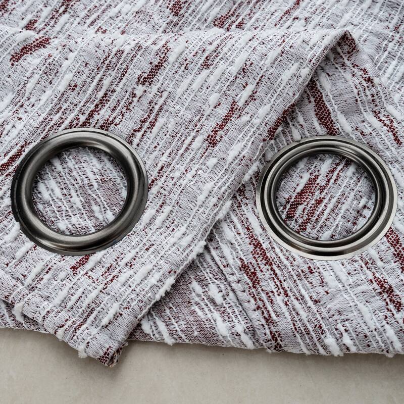 Roman Burlap Woven Jacquard Window curtain Panel Pair