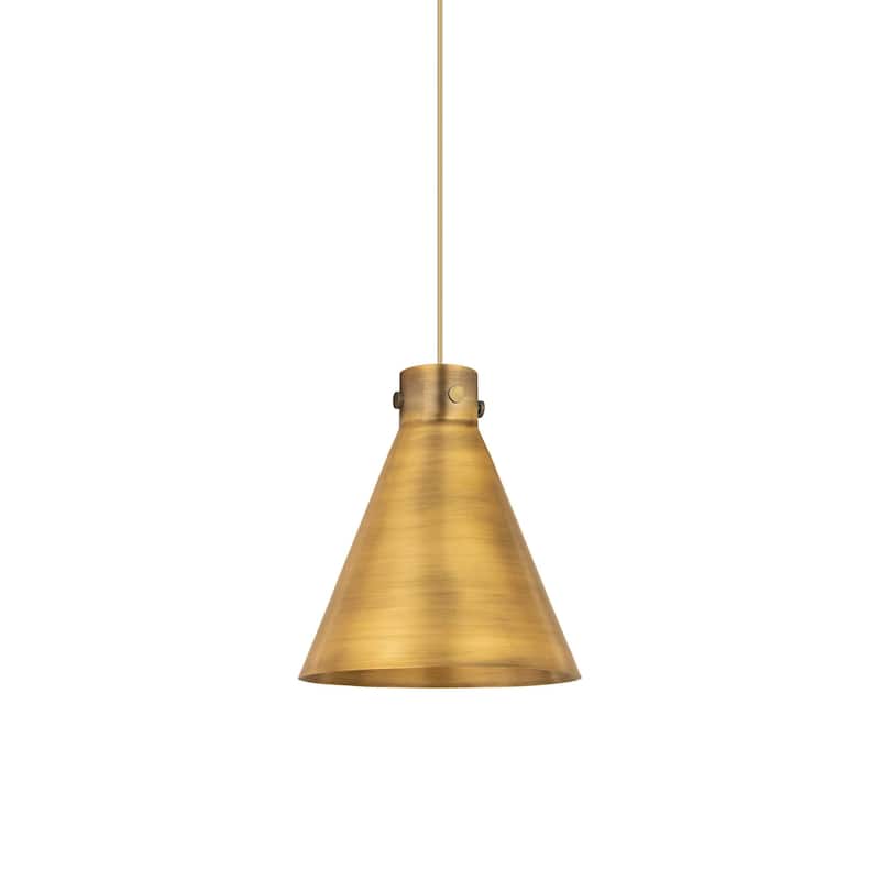 Innovations Lighting 410-1PL-16-14 Newton Cone Pendant Newton Cone 14" - Brushed Brass