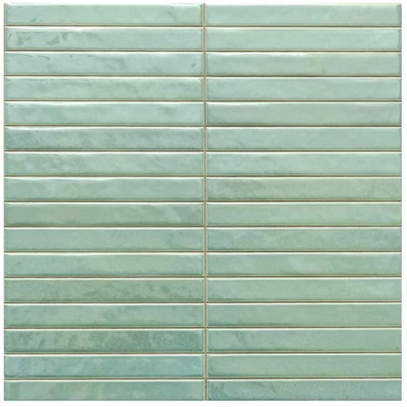 Castilla 14x14 Glossy Porcelain Textured Ribbed Tile - Wall, Backsplash
