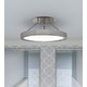 preview thumbnail 3 of 6, Outskirts Integrated LED Brushed Nickel Semi-Flush Mount - Brushed Nickel