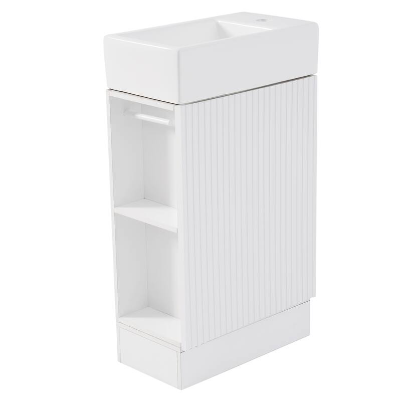 18.6" Bathroom Vanity with Sink, Bathroom Vanity Cabinet