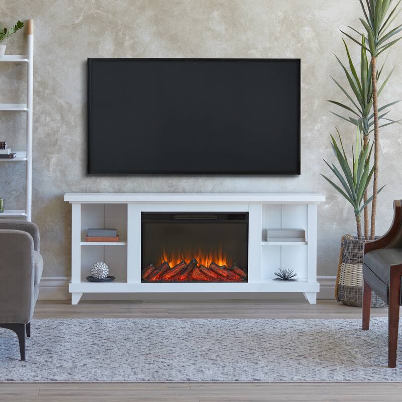 Penrose 58" Slim Electric TV Stand Fireplace by Real Flame
