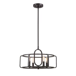Santina 4-Light Convertible Semi-Flush or Pendant in English Bronze